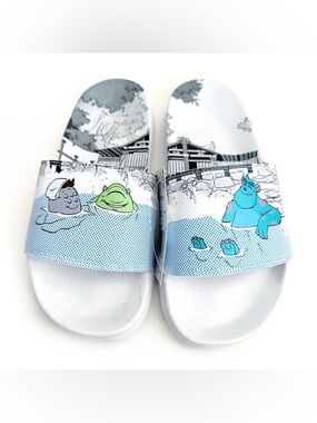 Adidas Adilette Slides Disney Pixar Monsters Inc. Mens Size 5 / Womens Size 6.5